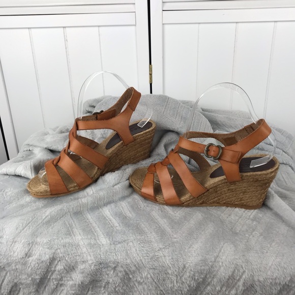 Woven leather wedge Sz 8 - Picture 4 of 5
